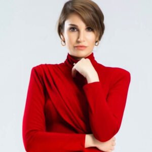 Floral short dress red